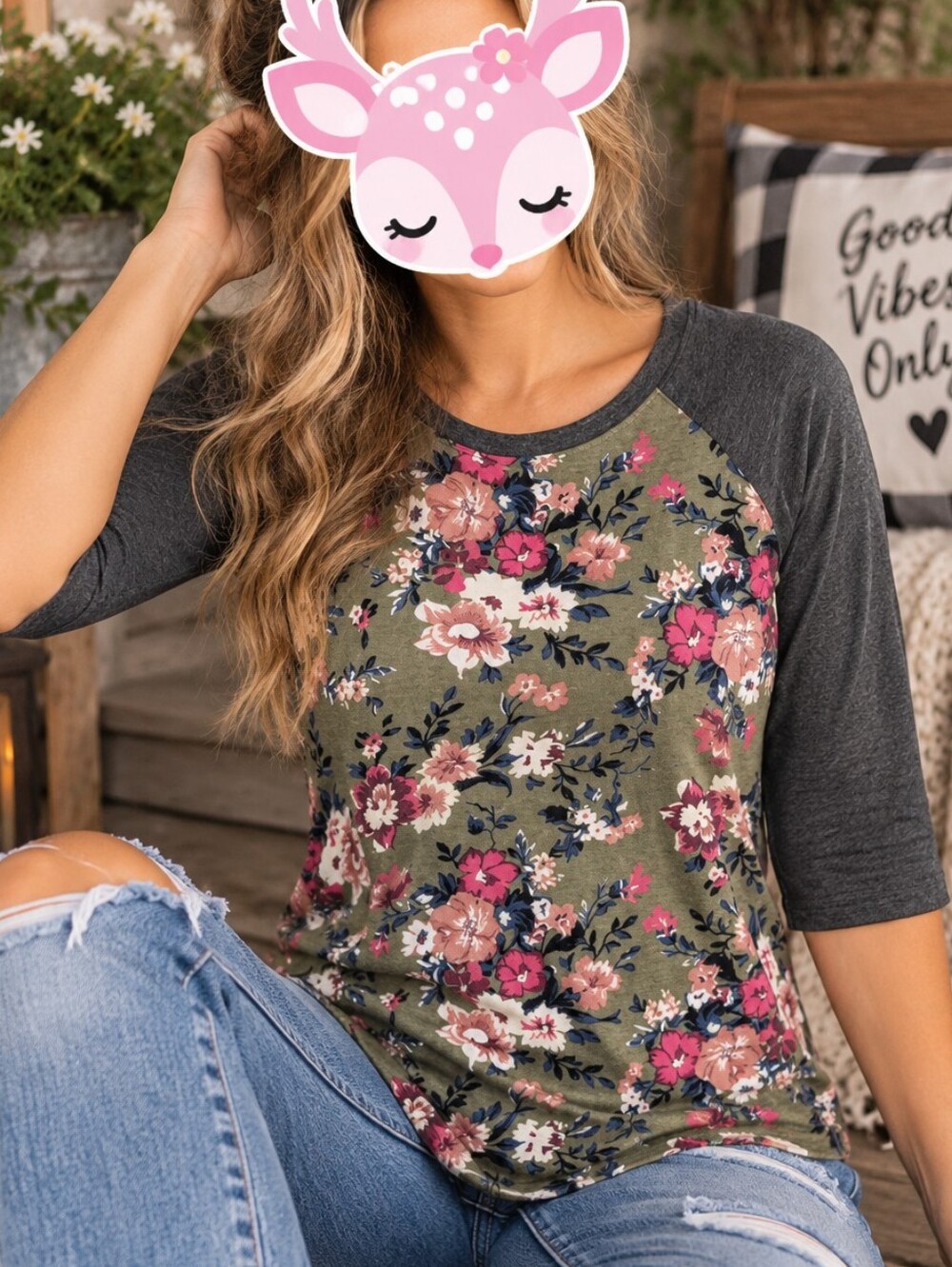 Bongo floral baseball tee , XL Juniors
